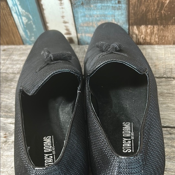 Stacy Adam’s 11.5 Black Textured Men's Loafers with tassels - Picture 8 of 16